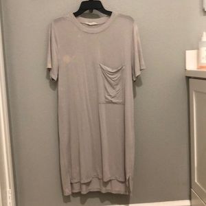 Distressed Gray T-Shirt Dress